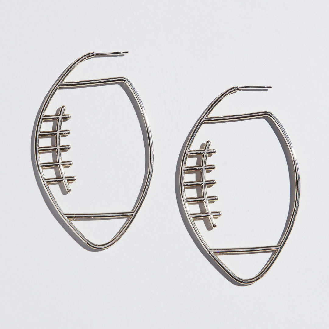 Silver Football Hoops