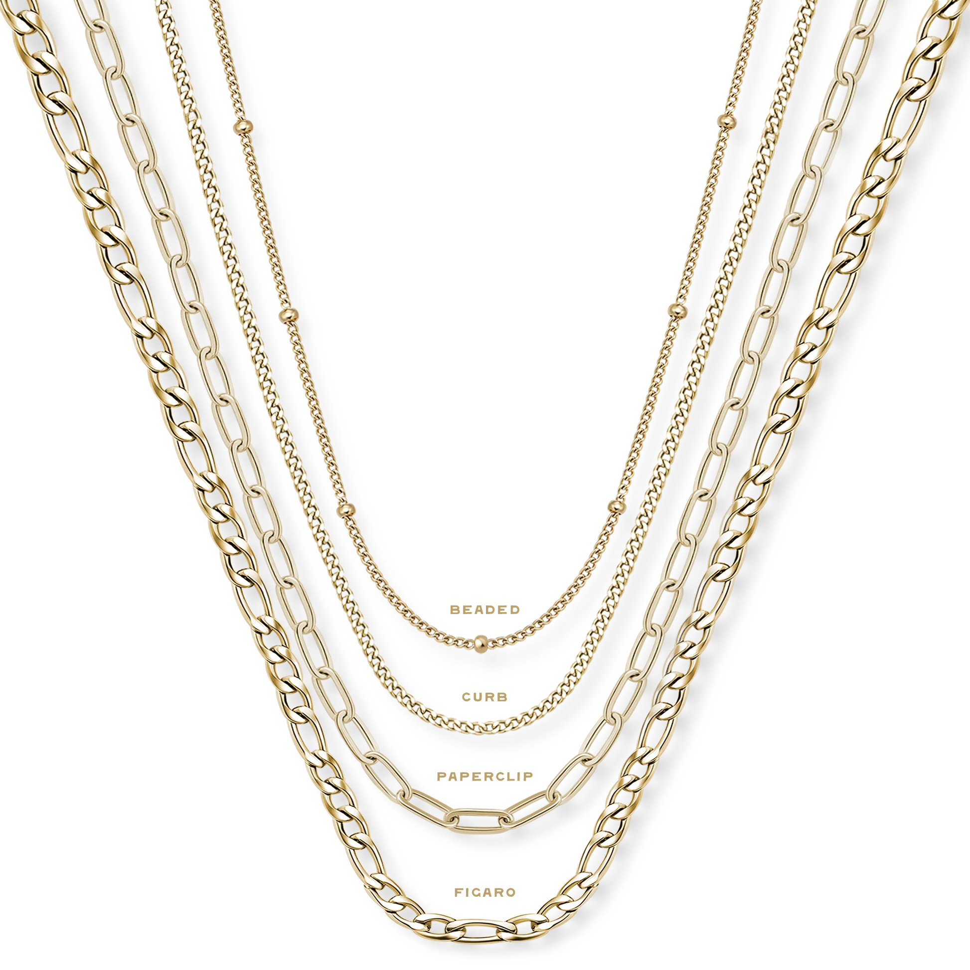 SpurWest Mini Belt Buckle Mama Necklace - Beaded Chain/ Gold