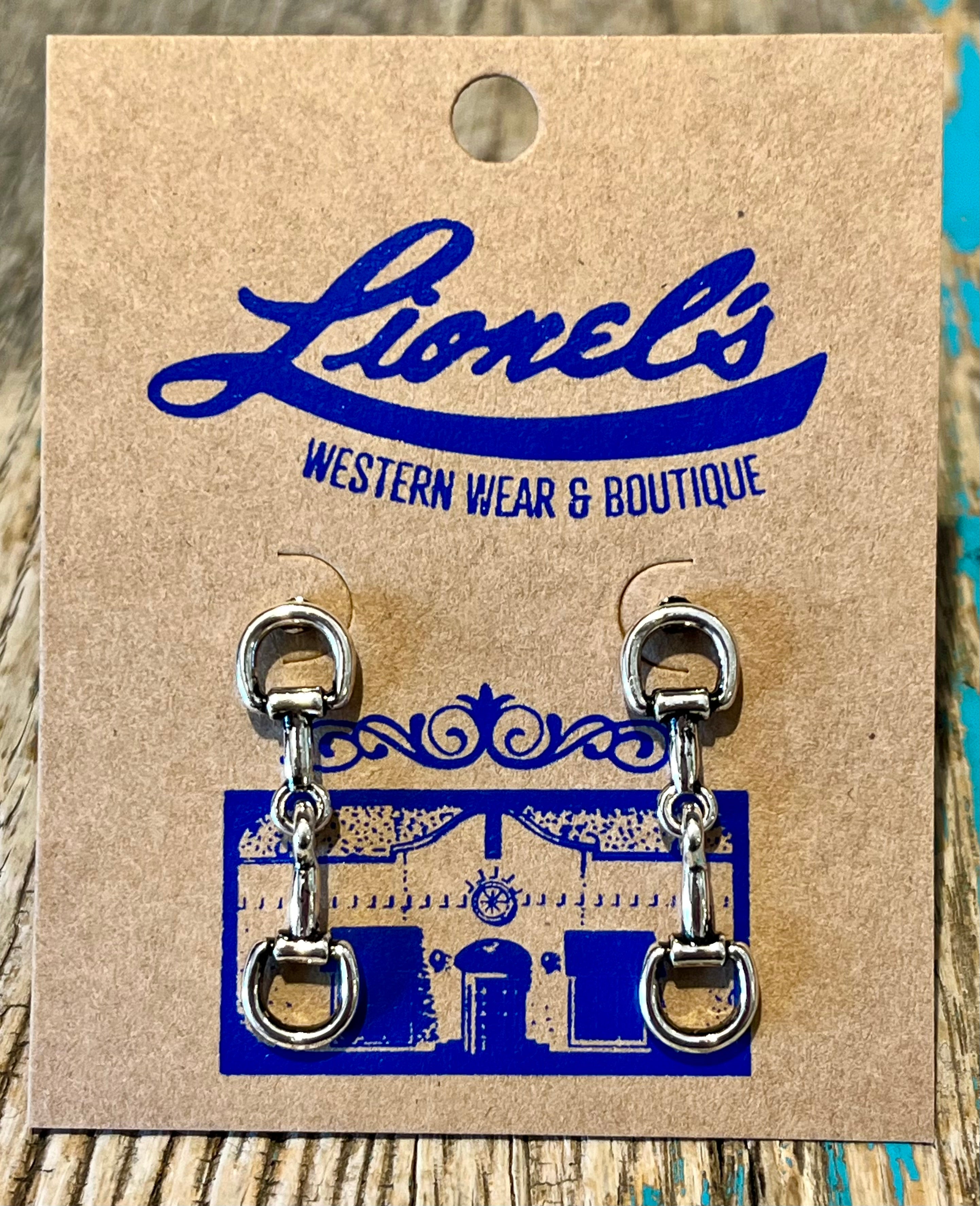 Silver Horse Bit Earrings