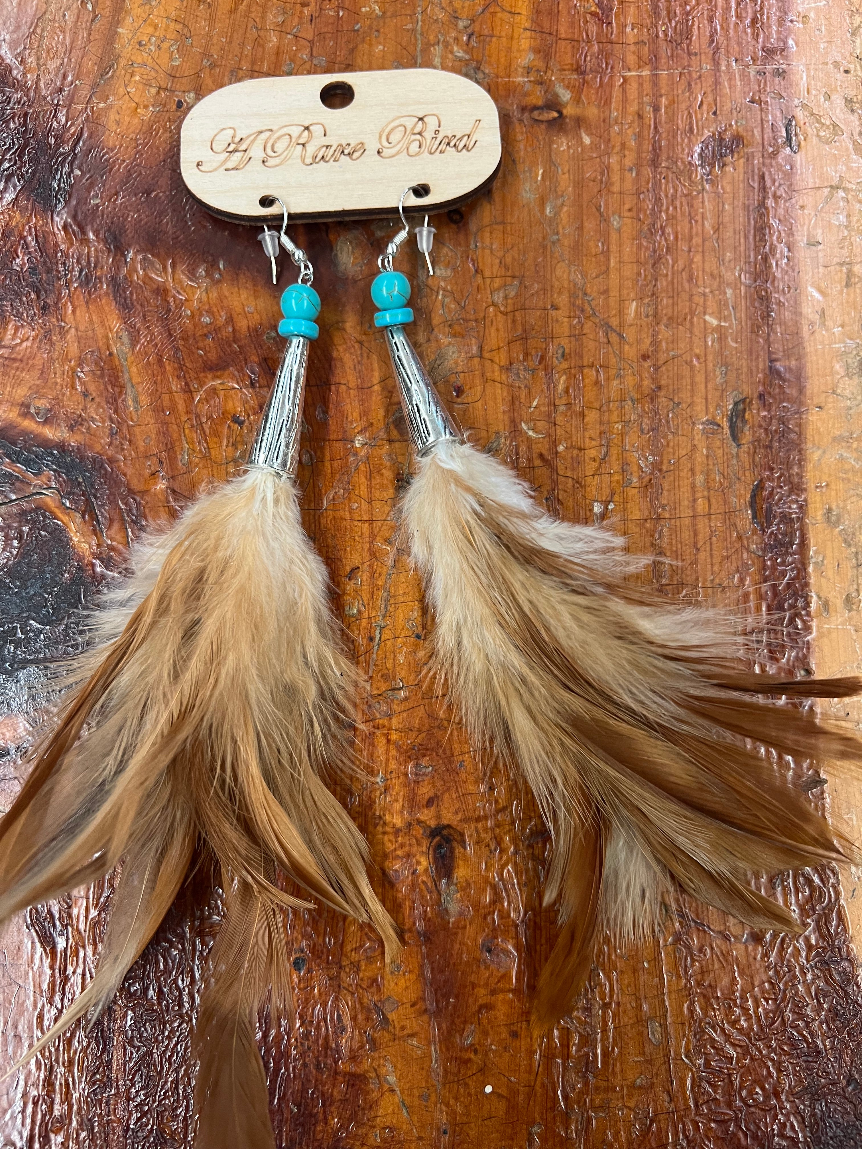 Dangling Feather Earrings by A Rare Bird