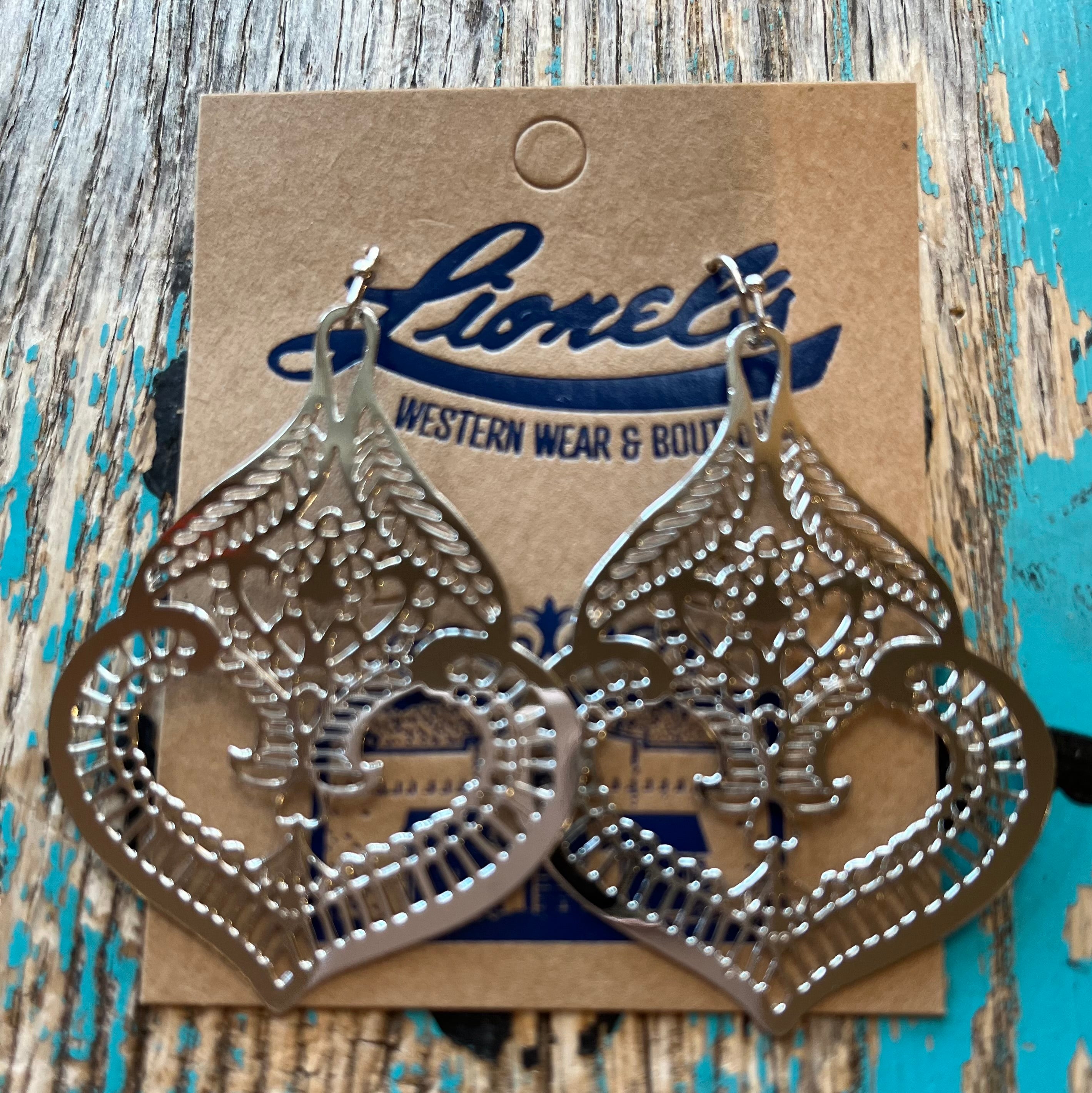 Kendra Look Filigree Silver Earrings