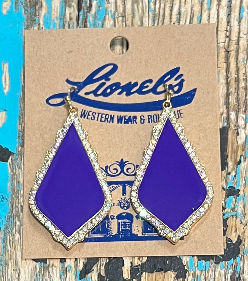 Purple Kendra Look Earrings for the Holiday