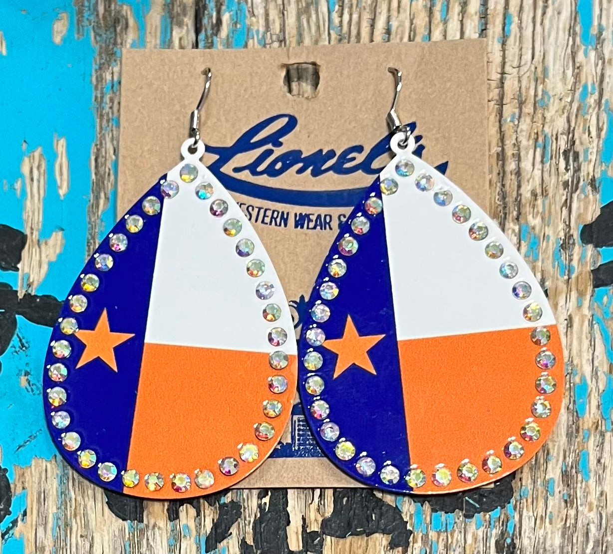 Houston Astros Metal Earrings
