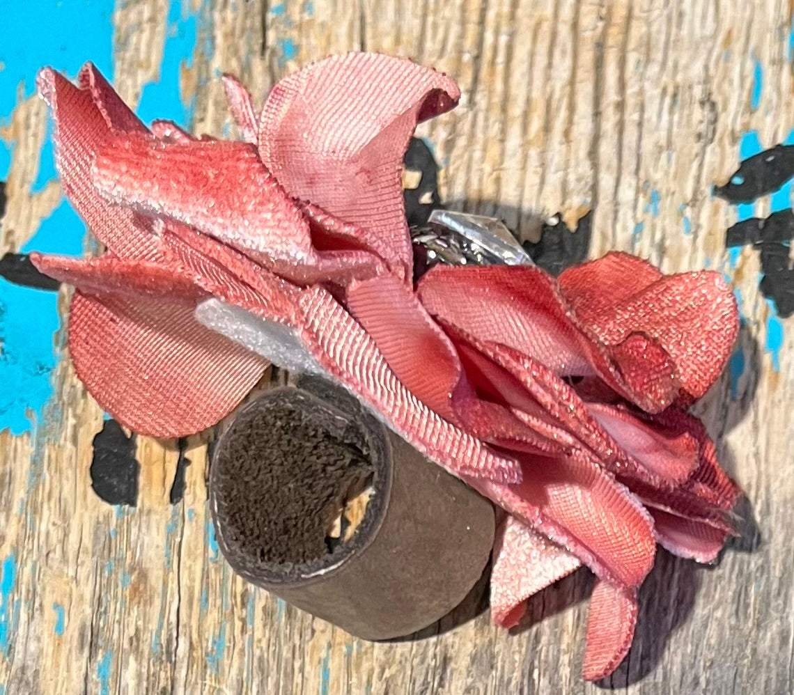 Crimson Flower Scarf Slide