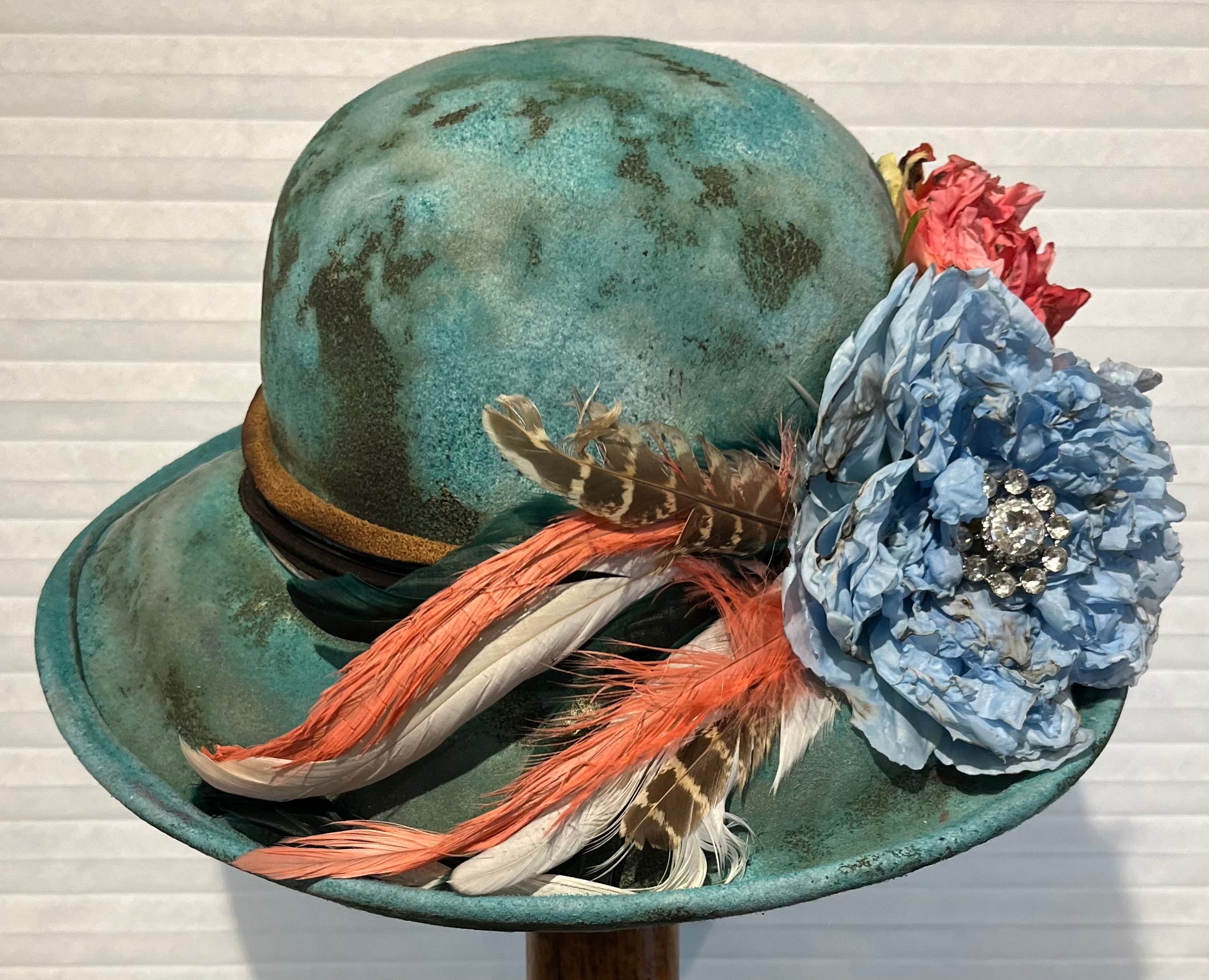 Turquoise Glimmer Hat by A Rare Bird