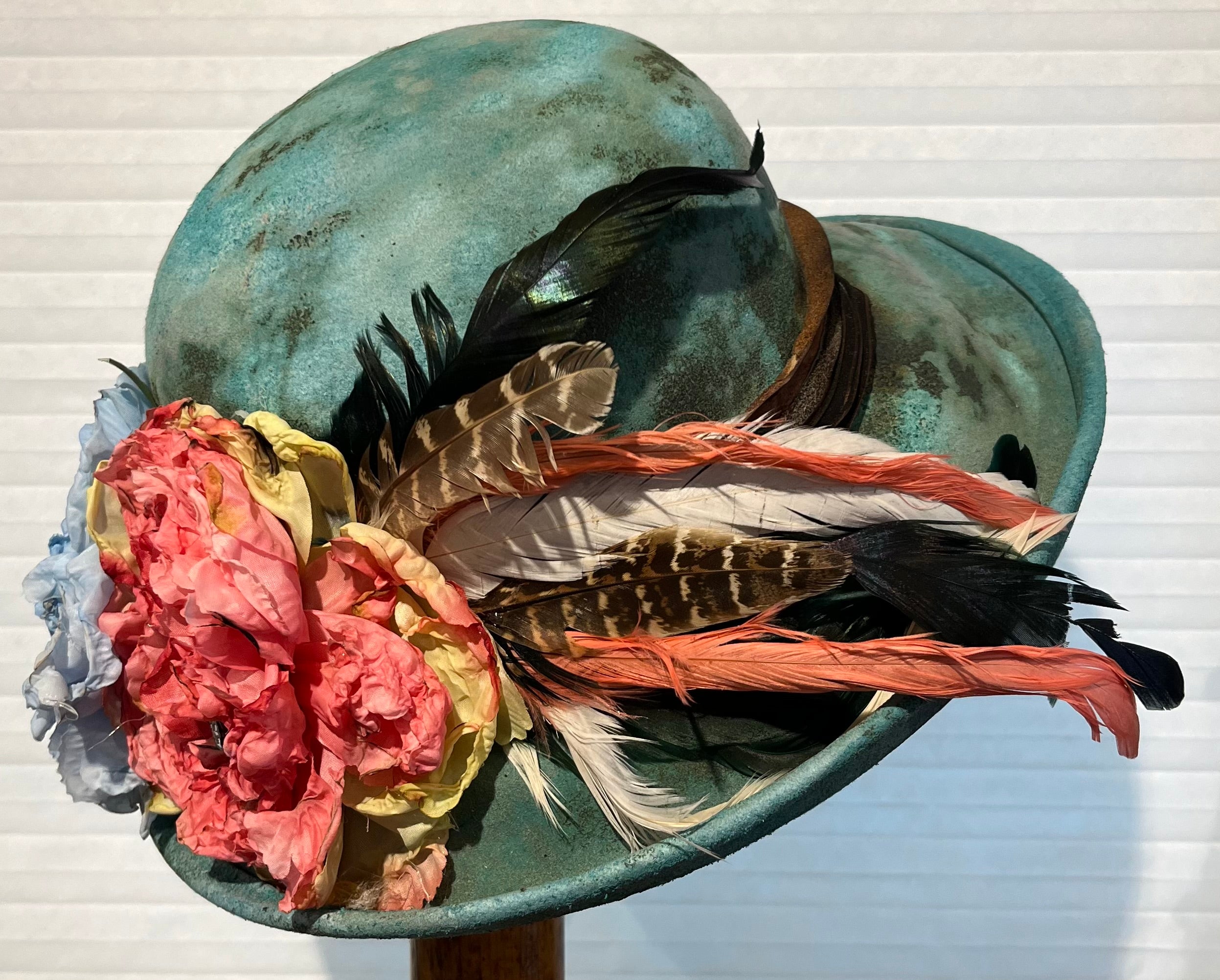 Turquoise Glimmer Hat by A Rare Bird