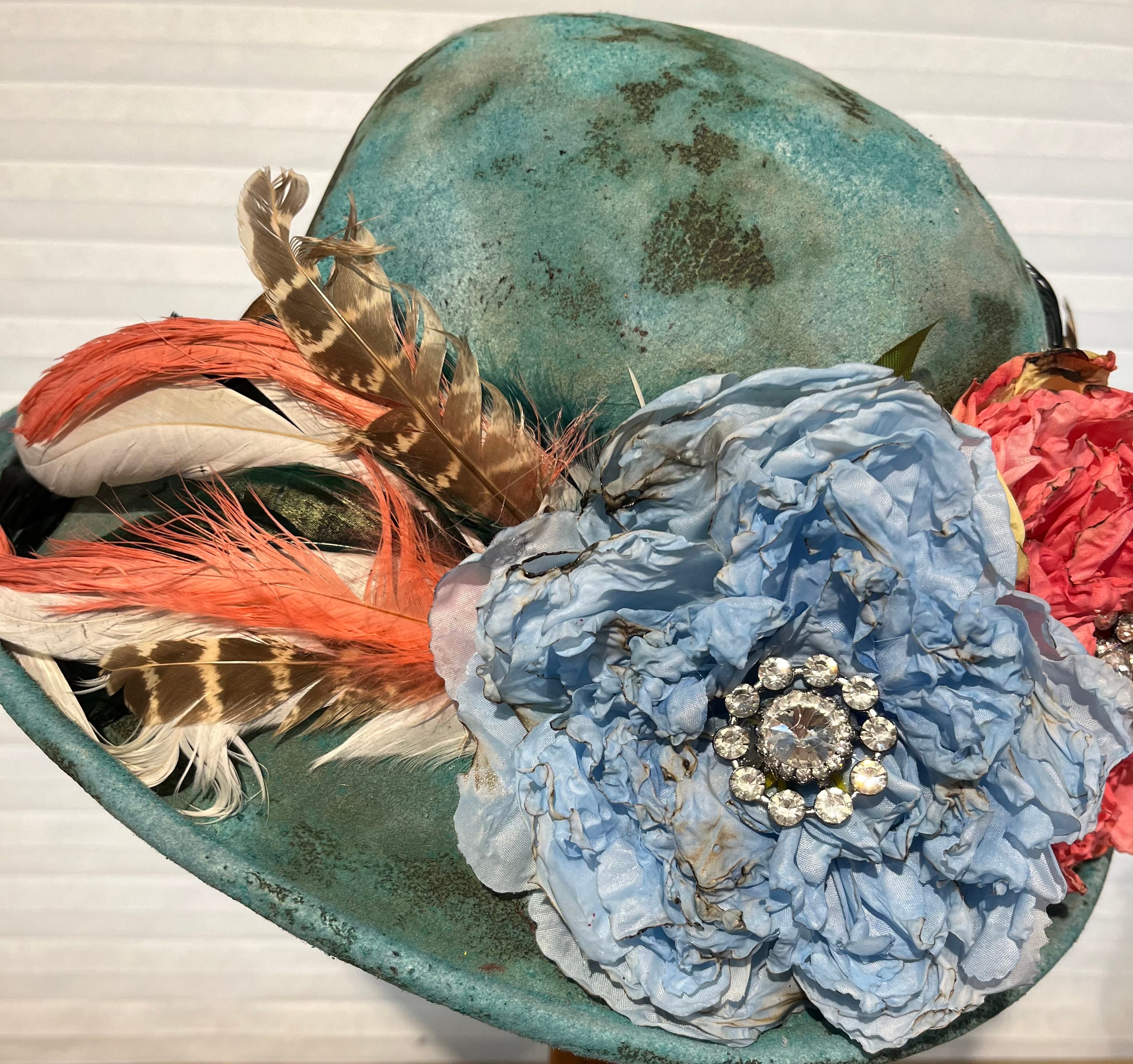 Turquoise Glimmer Hat by A Rare Bird