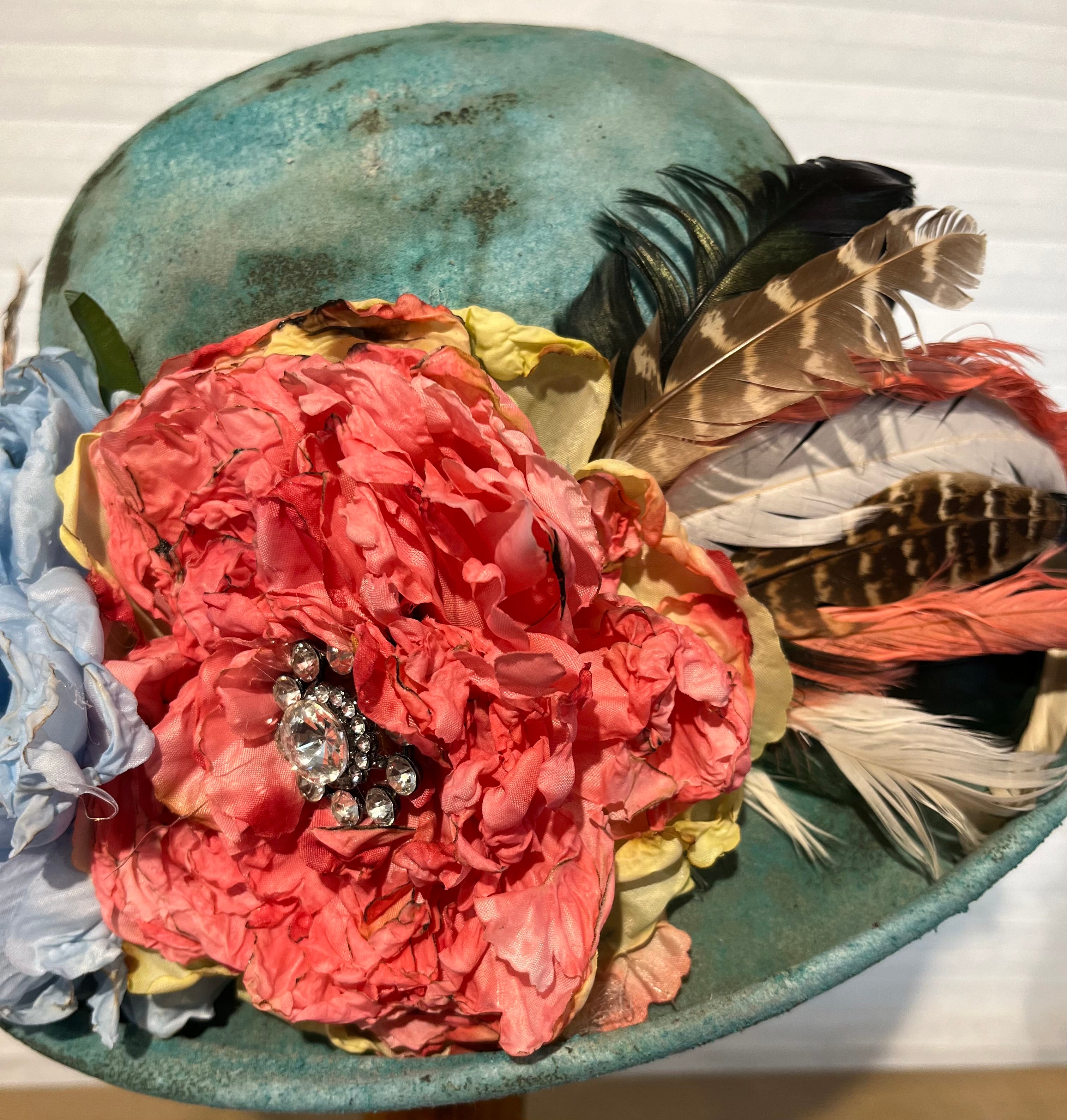 Turquoise Glimmer Hat by A Rare Bird