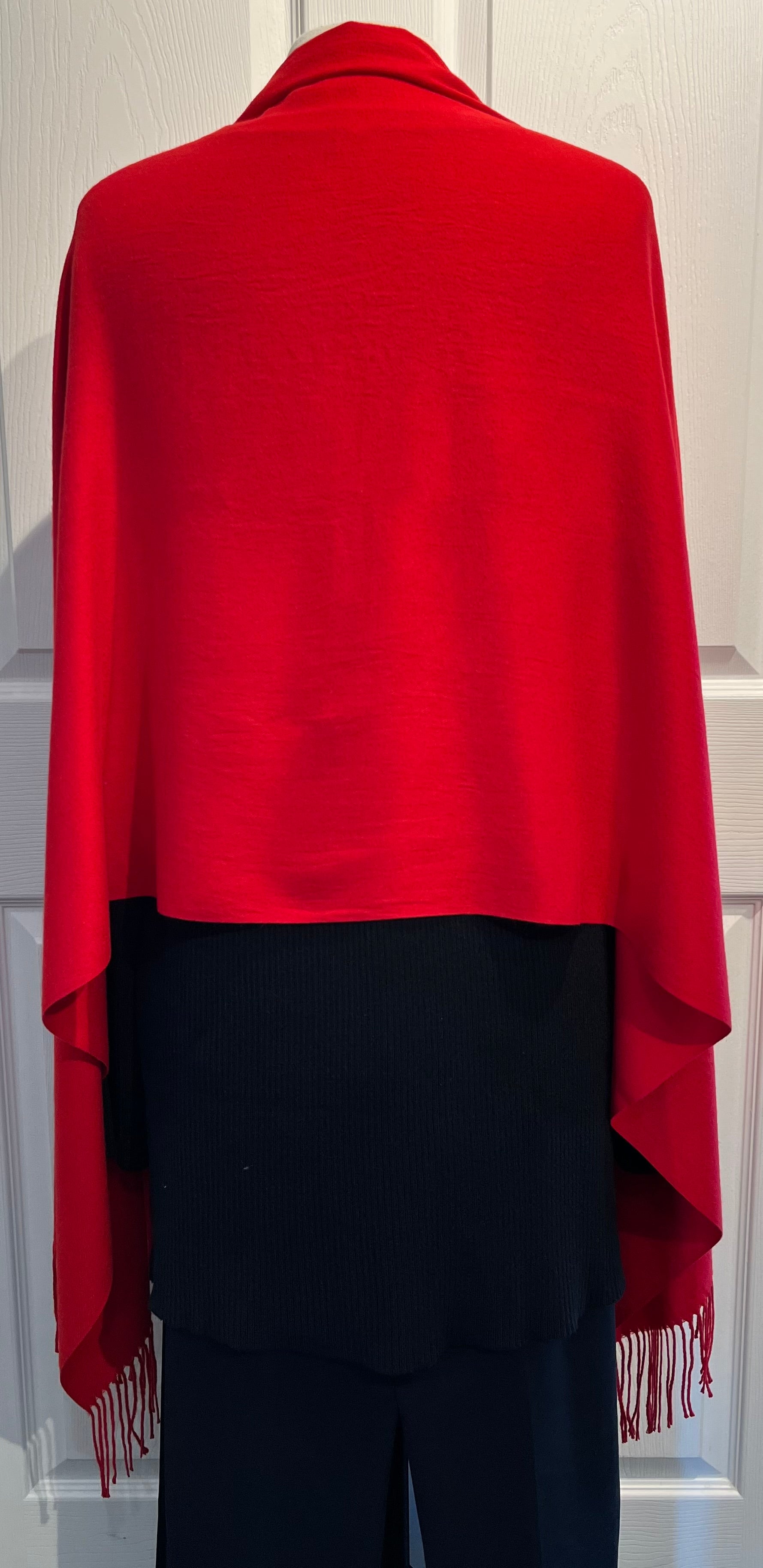 Red 100% Cashmere Restaurant Wrap/Scarf