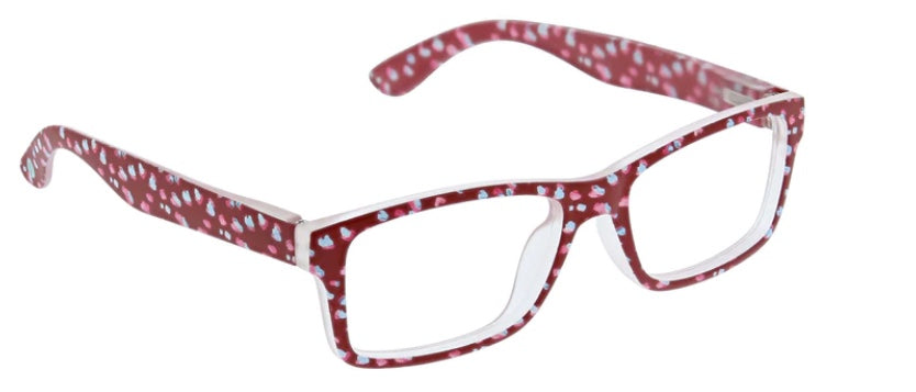 Dappled Dot Focus Red- Peepers Reading Glasses