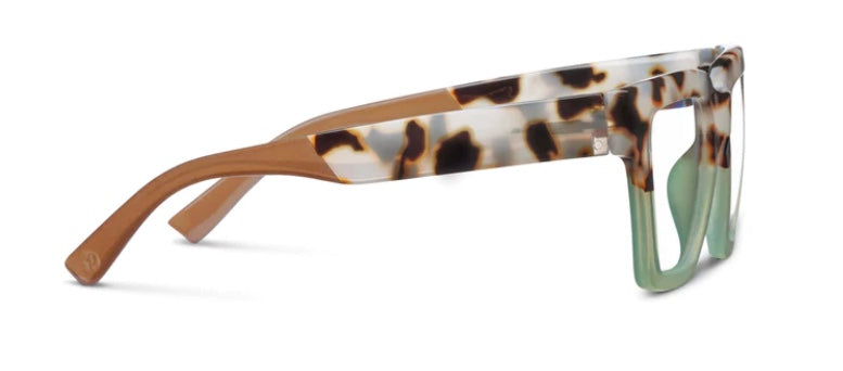 Take a Bow Chai Tortoise/Green - Peepers Reading Glasses
