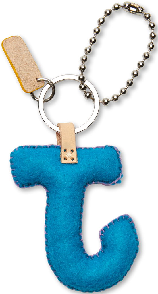 TURQUOISE FELT ALPHABET CHARMS