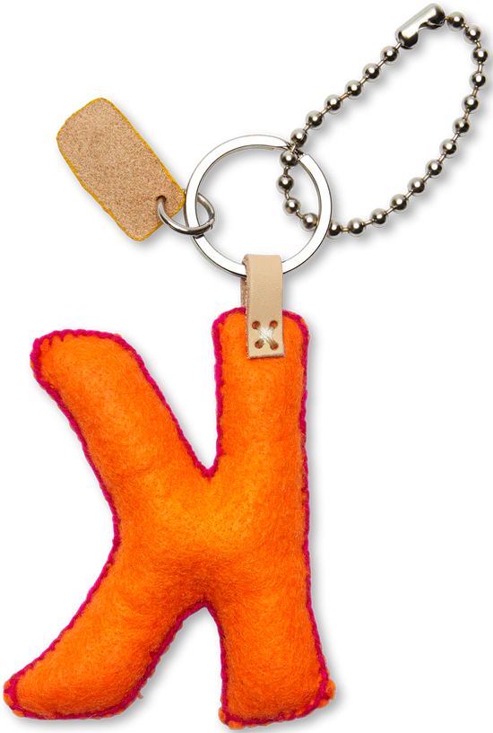 ORANGE FELT ALPHABET CHARMS