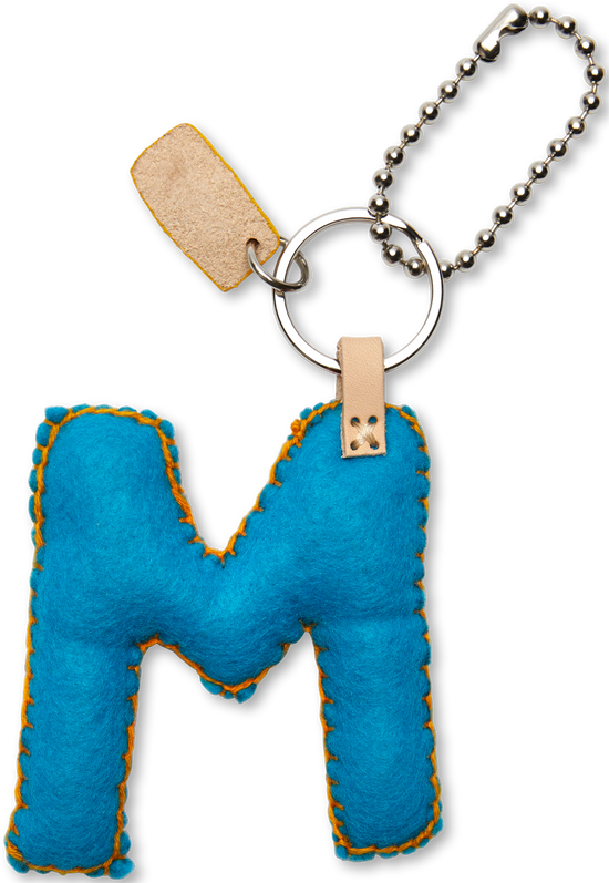 TURQUOISE FELT ALPHABET CHARMS