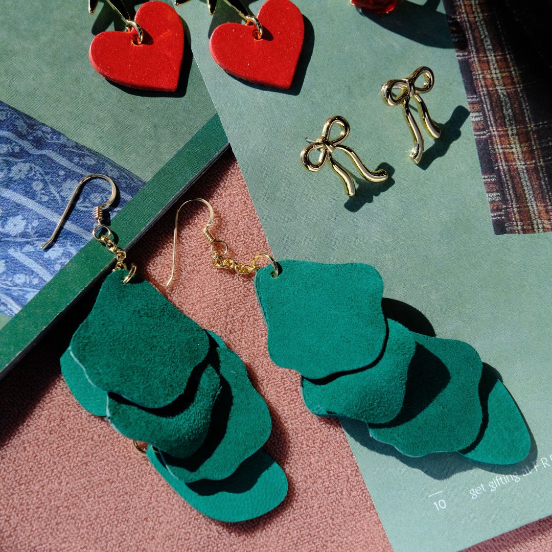 Mistletoe Suede Florence Earrings