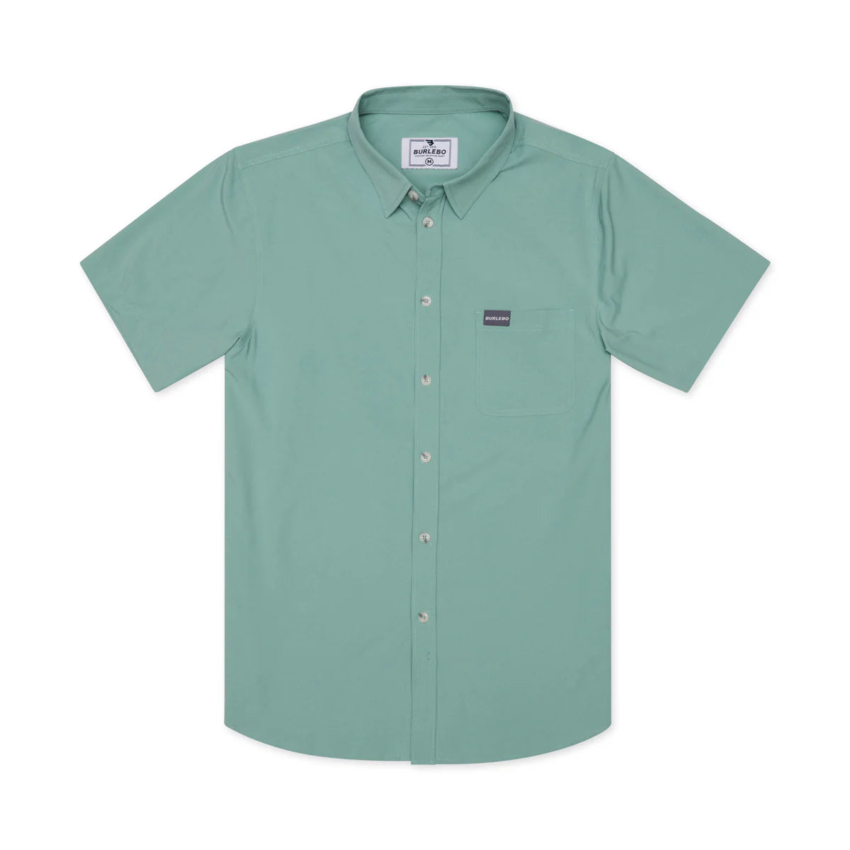 Performance Button Up-Ocean Swell, by Burlebo