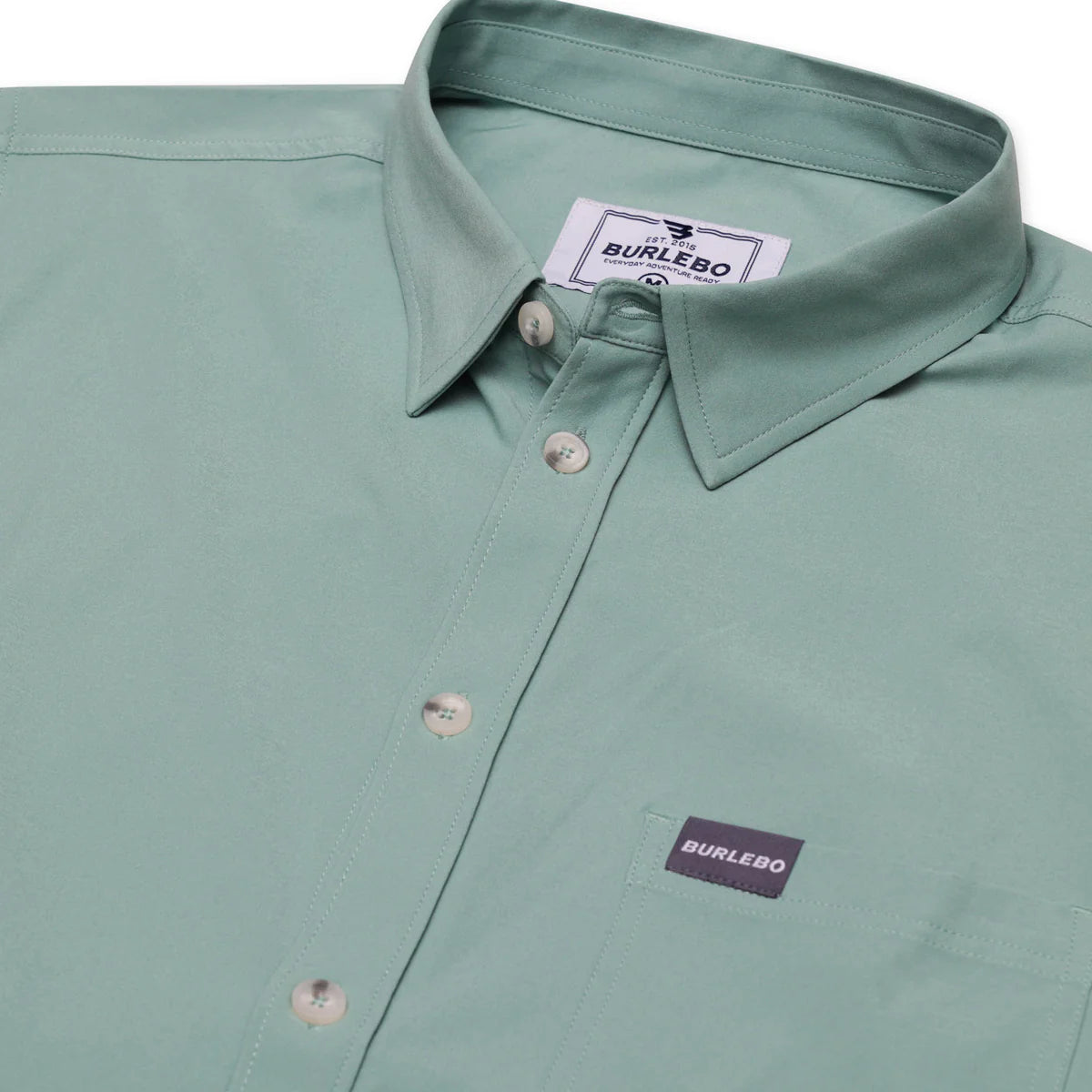 Performance Button Up-Ocean Swell, by Burlebo