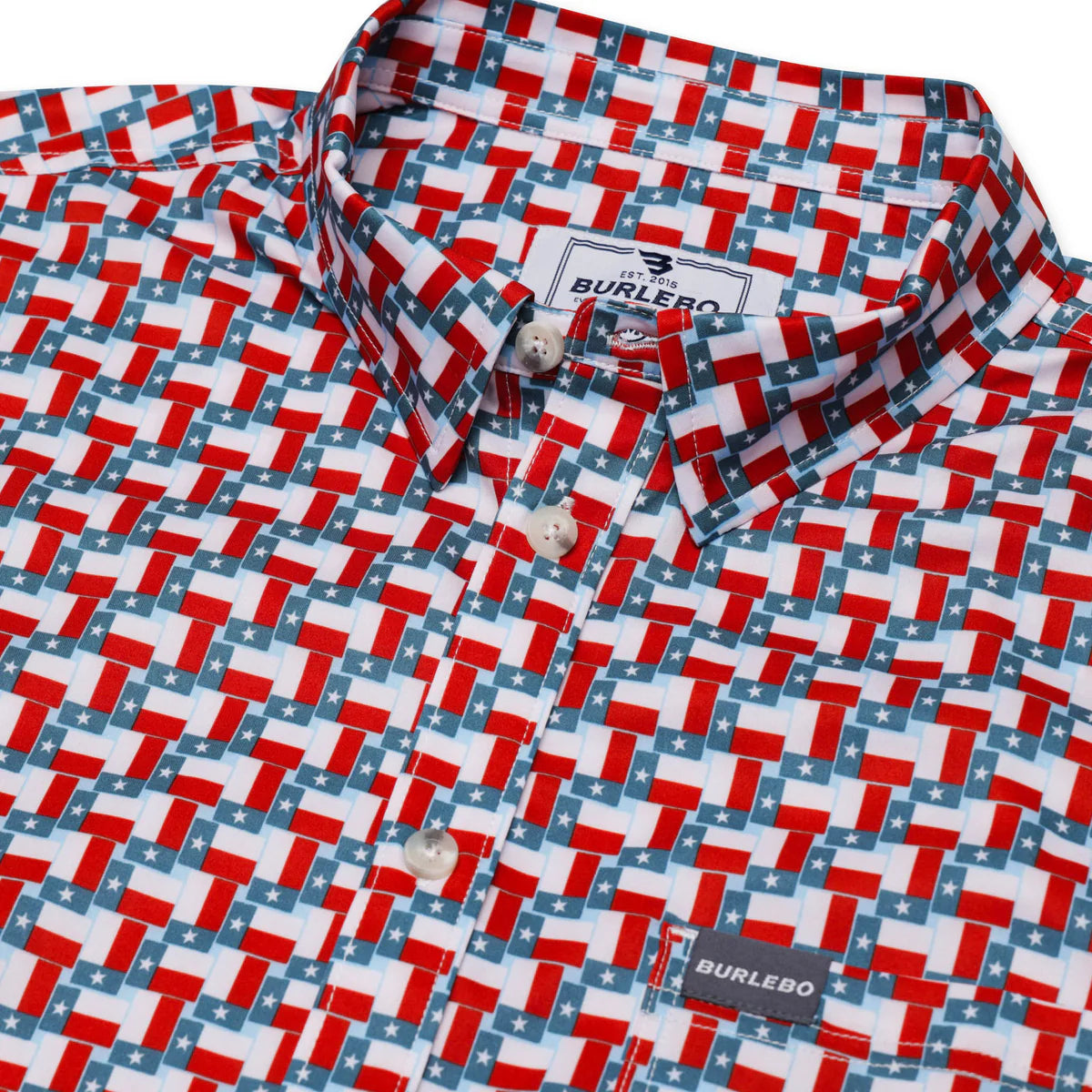 Texas Flags- Performance Button Up by Burlebo