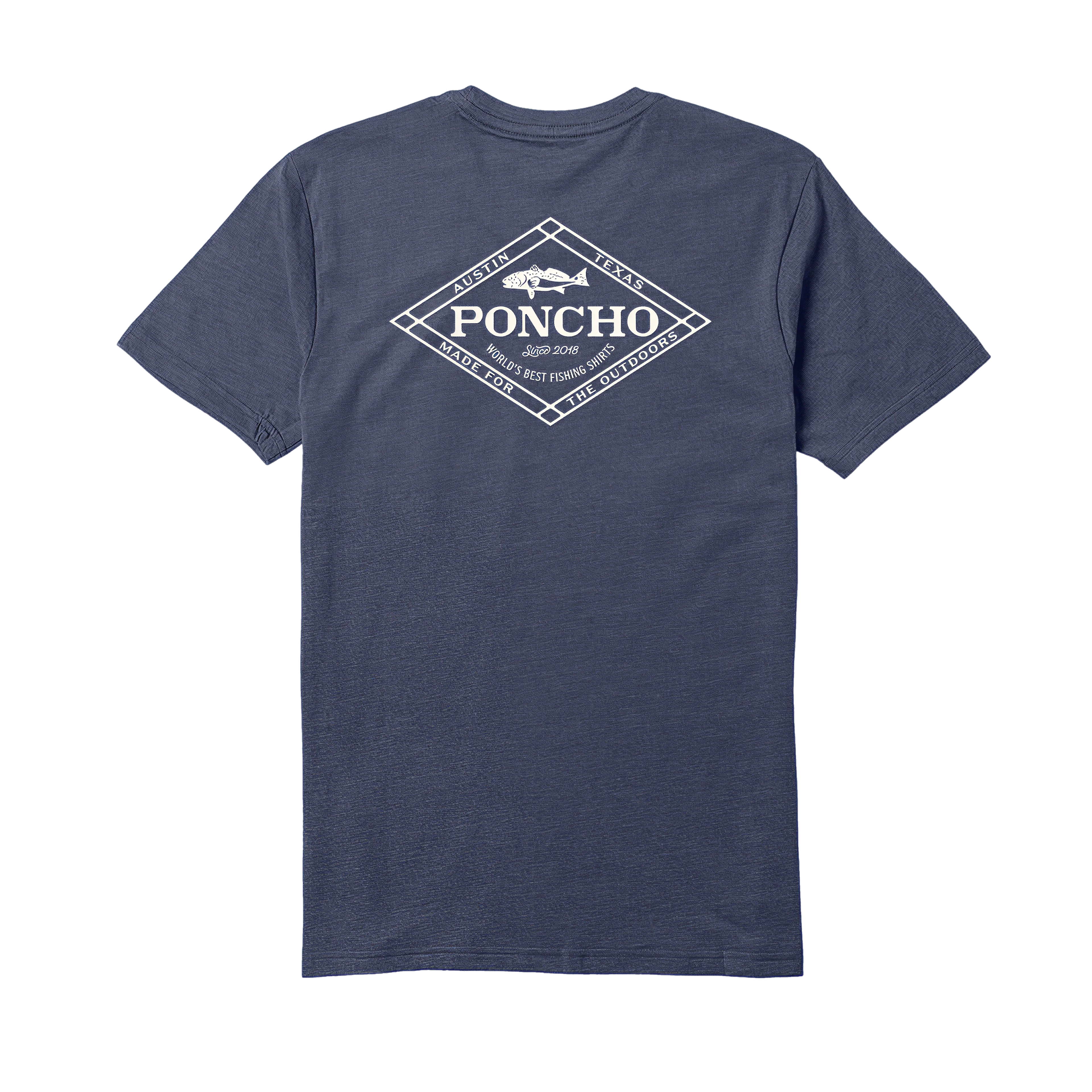 Navy Diamond T-shirt By Poncho