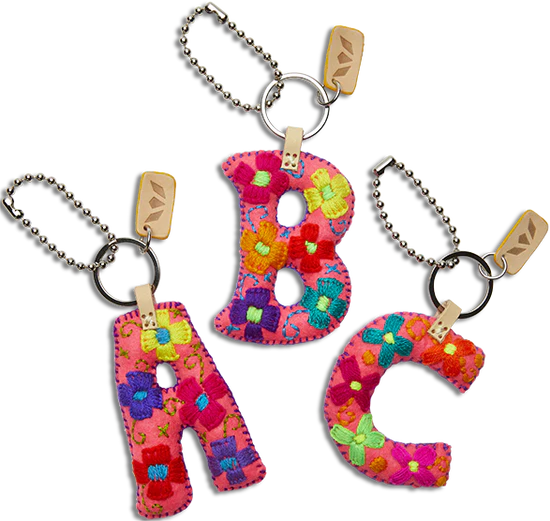 PINK FELT ALPHABET CHARMS