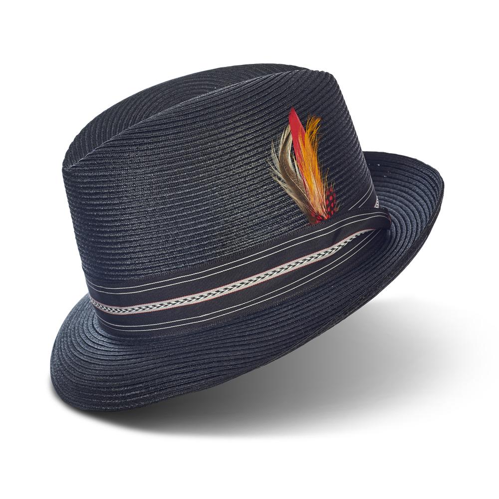 Pinzano Black Milan Straw Hat