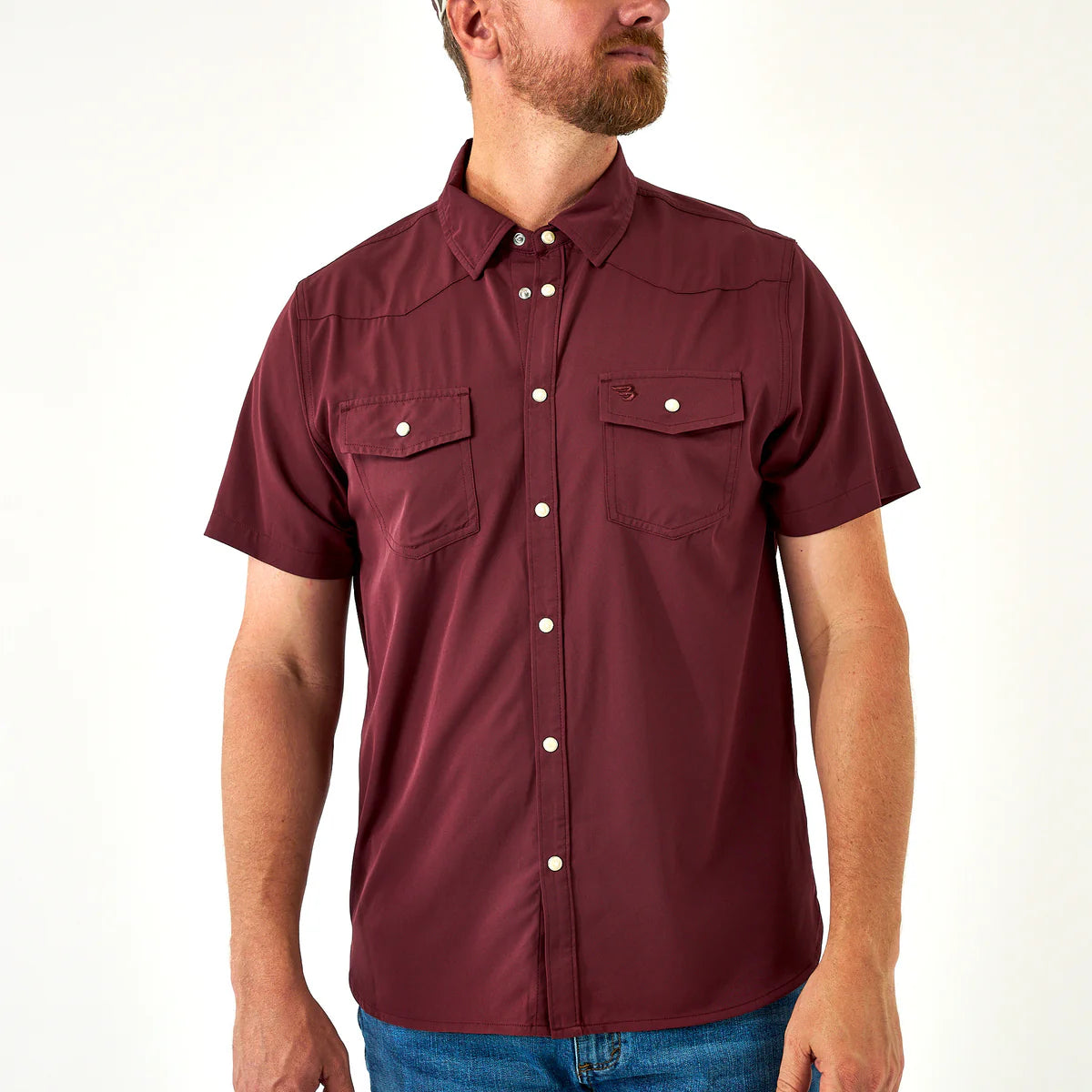 Performance Western Shirt By Burlebo- Maroon