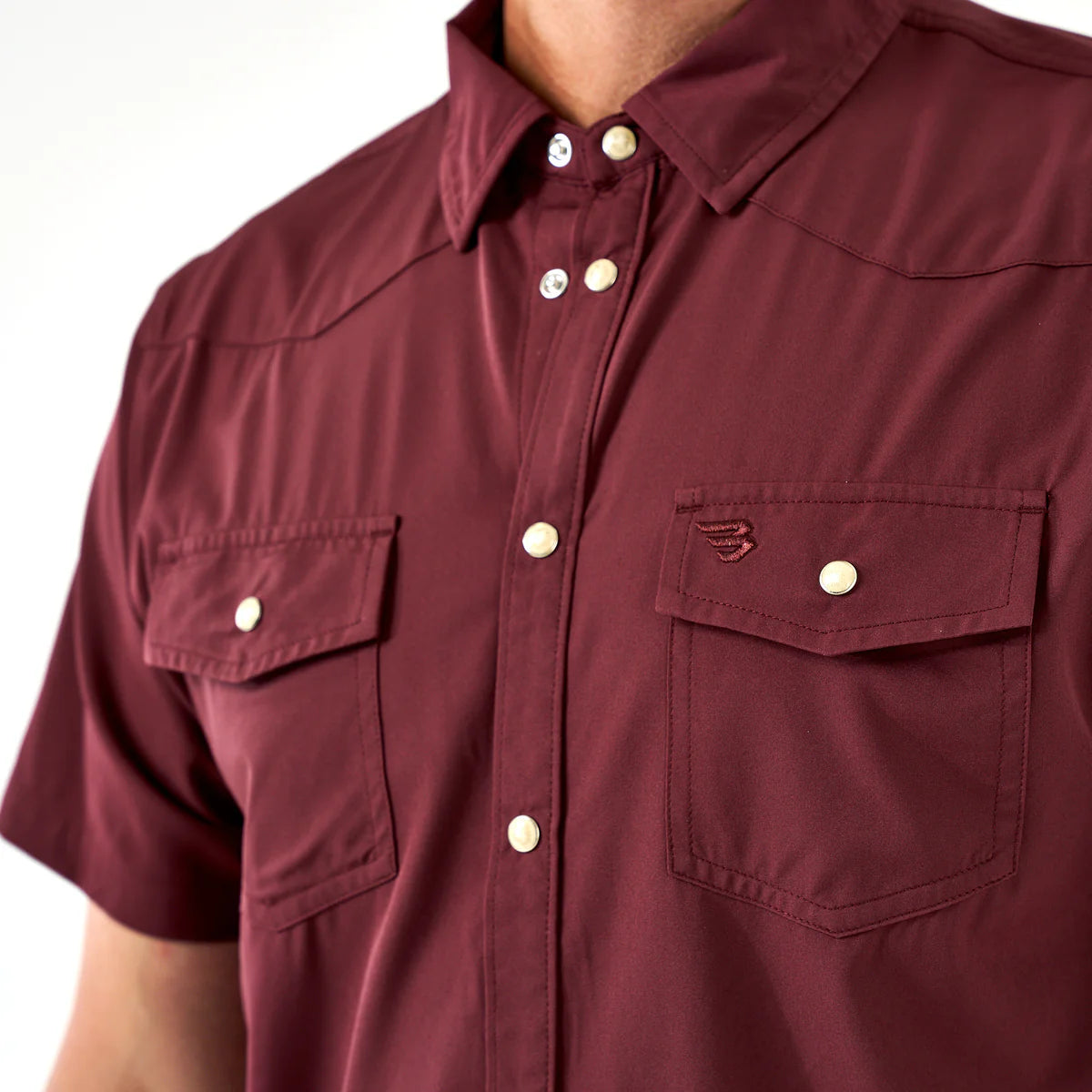 Performance Western Shirt By Burlebo- Maroon