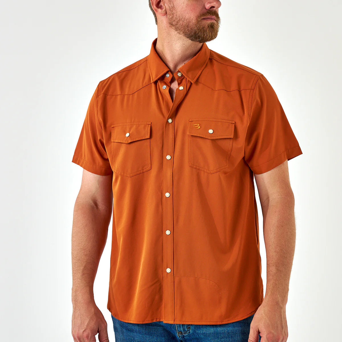 Performance Western Shirt By Burlebo- Orange