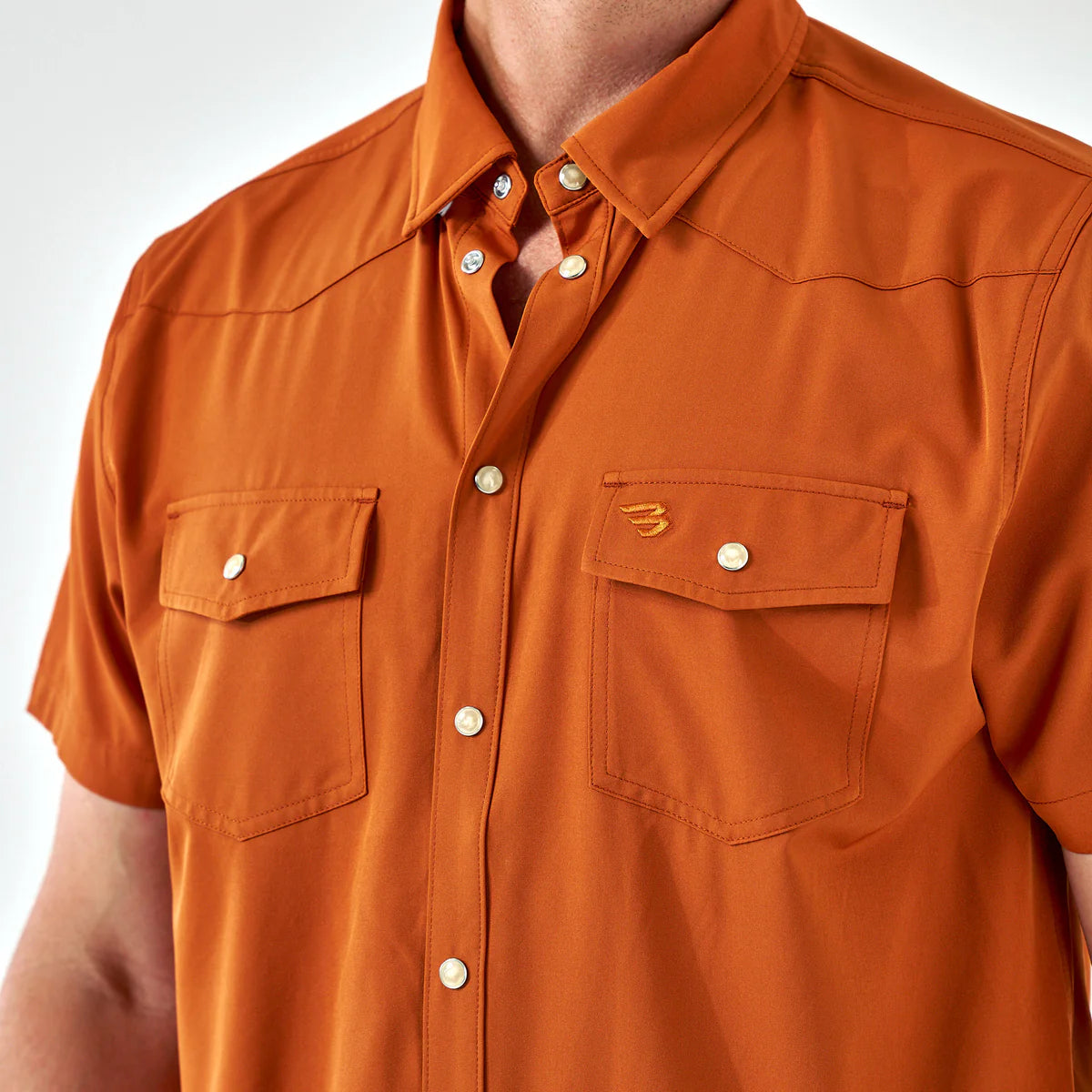 Performance Western Shirt By Burlebo- Orange