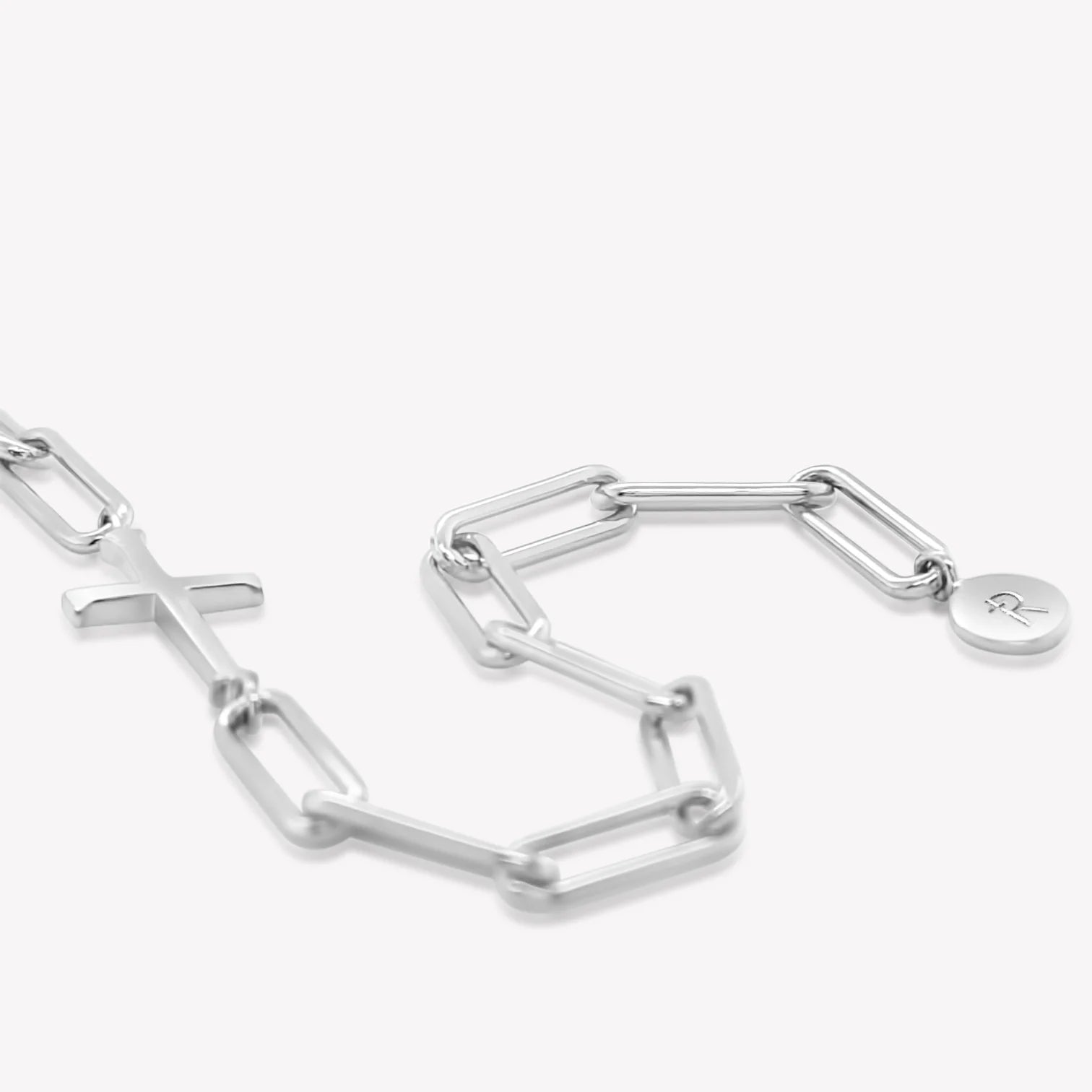 Chain Breaker Cross Bracelet-Silver