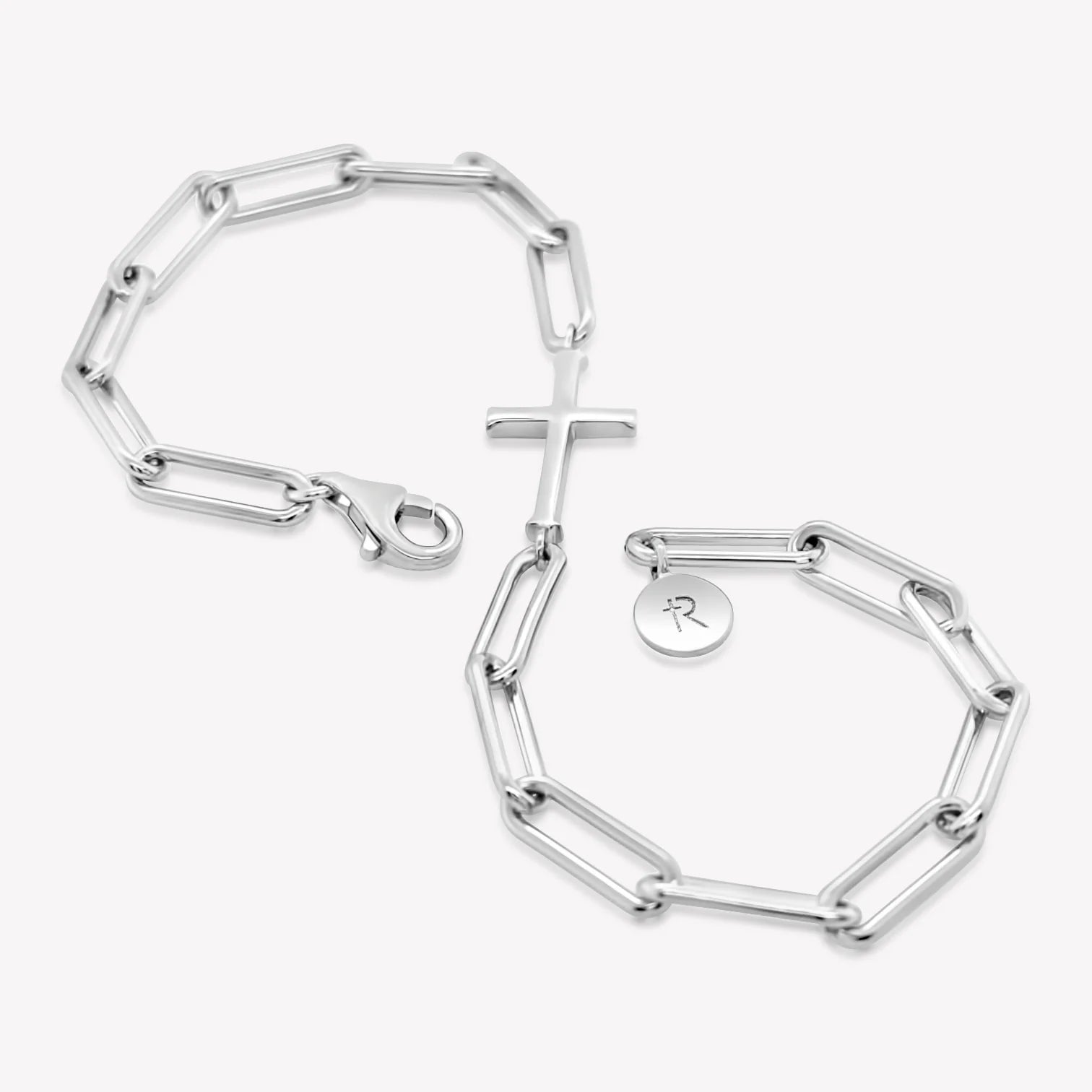 Chain Breaker Cross Bracelet-Silver
