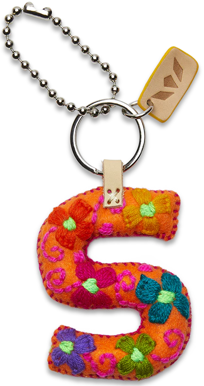 ORANGE FELT ALPHABET CHARMS