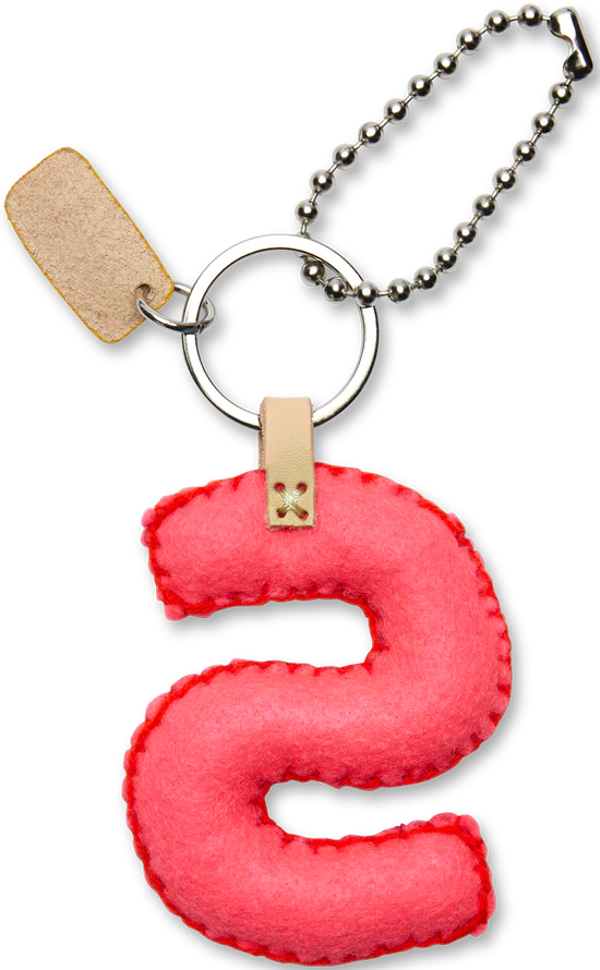 PINK FELT ALPHABET CHARMS