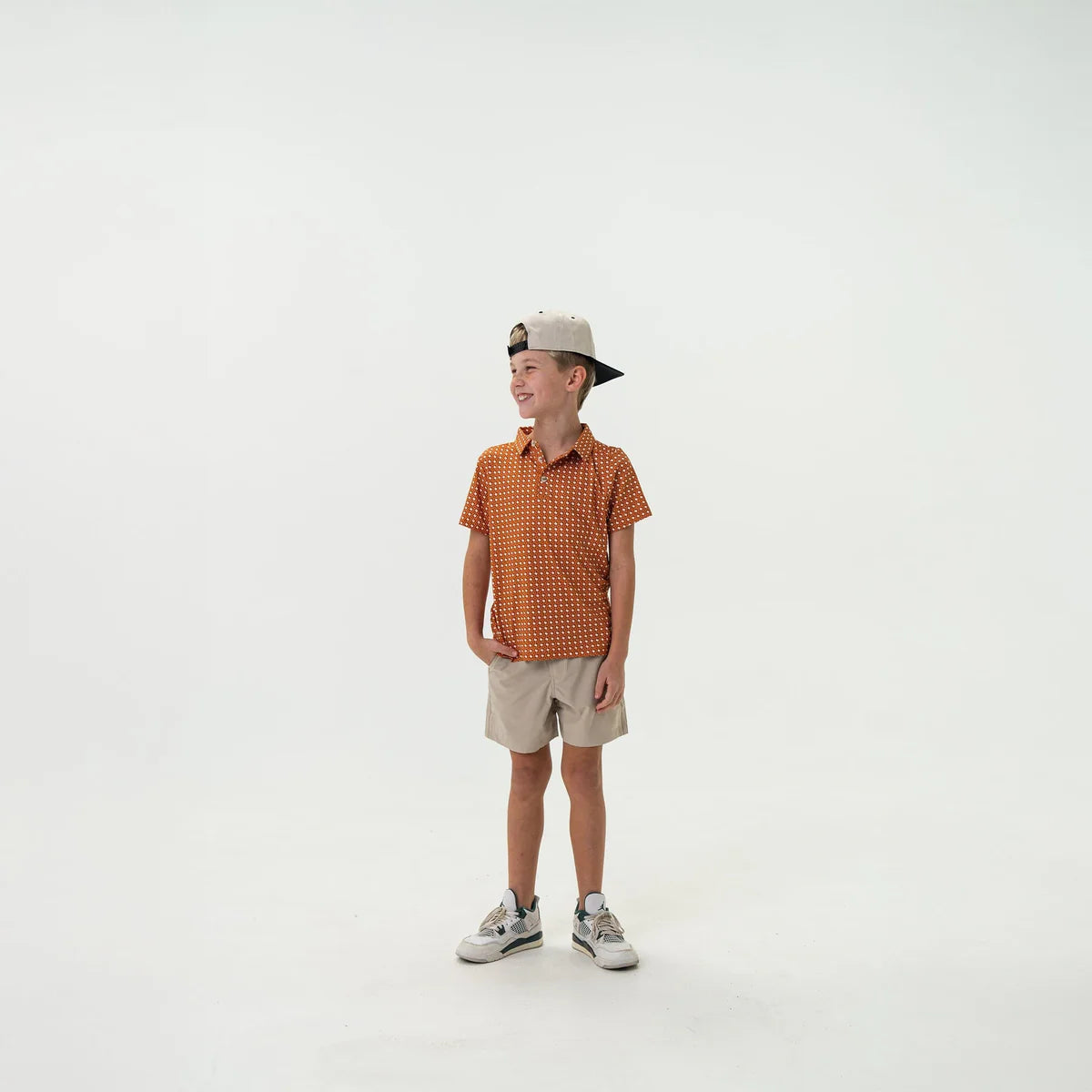 Youth Polo By Burlebo- Texas Orange and White