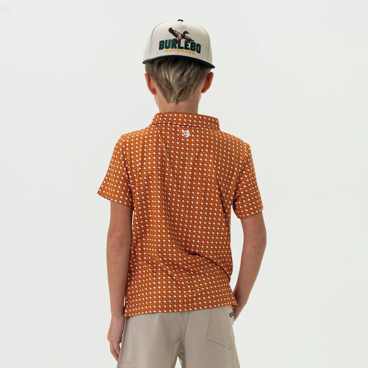 Youth Polo By Burlebo- Texas Orange and White
