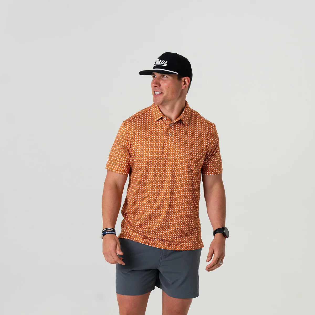 Performance Polo by Burlebo- Texas Orange & White