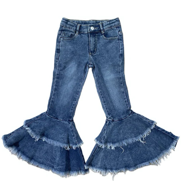 Ruffle Denim Bell Bottoms Toddler