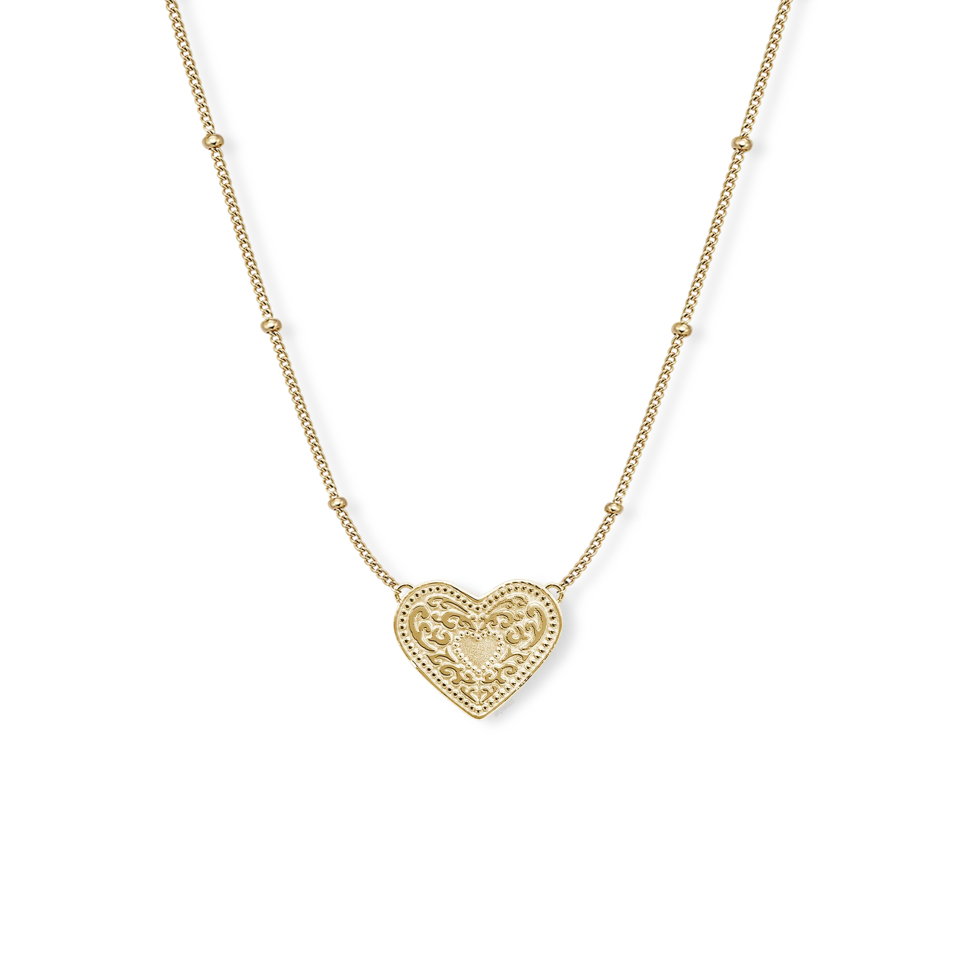 SpurWest Audrey Heart Necklace - Gold