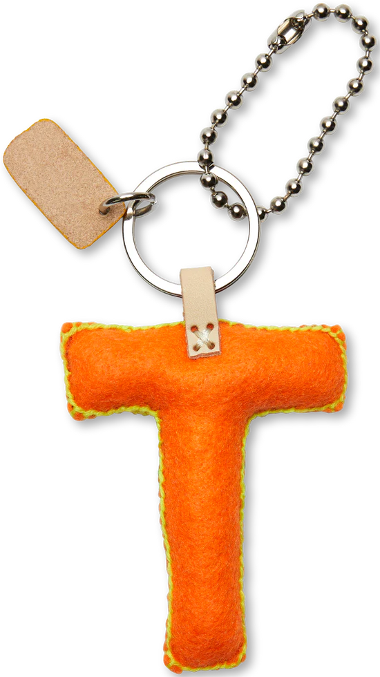 ORANGE FELT ALPHABET CHARMS