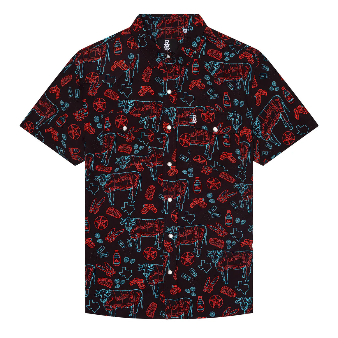 Raised by Coyotes Tx BBQ Nights Pearl Snap