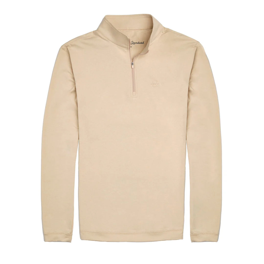 Performance Hybrid Quarter Zip- Sandstone by Texas Standard