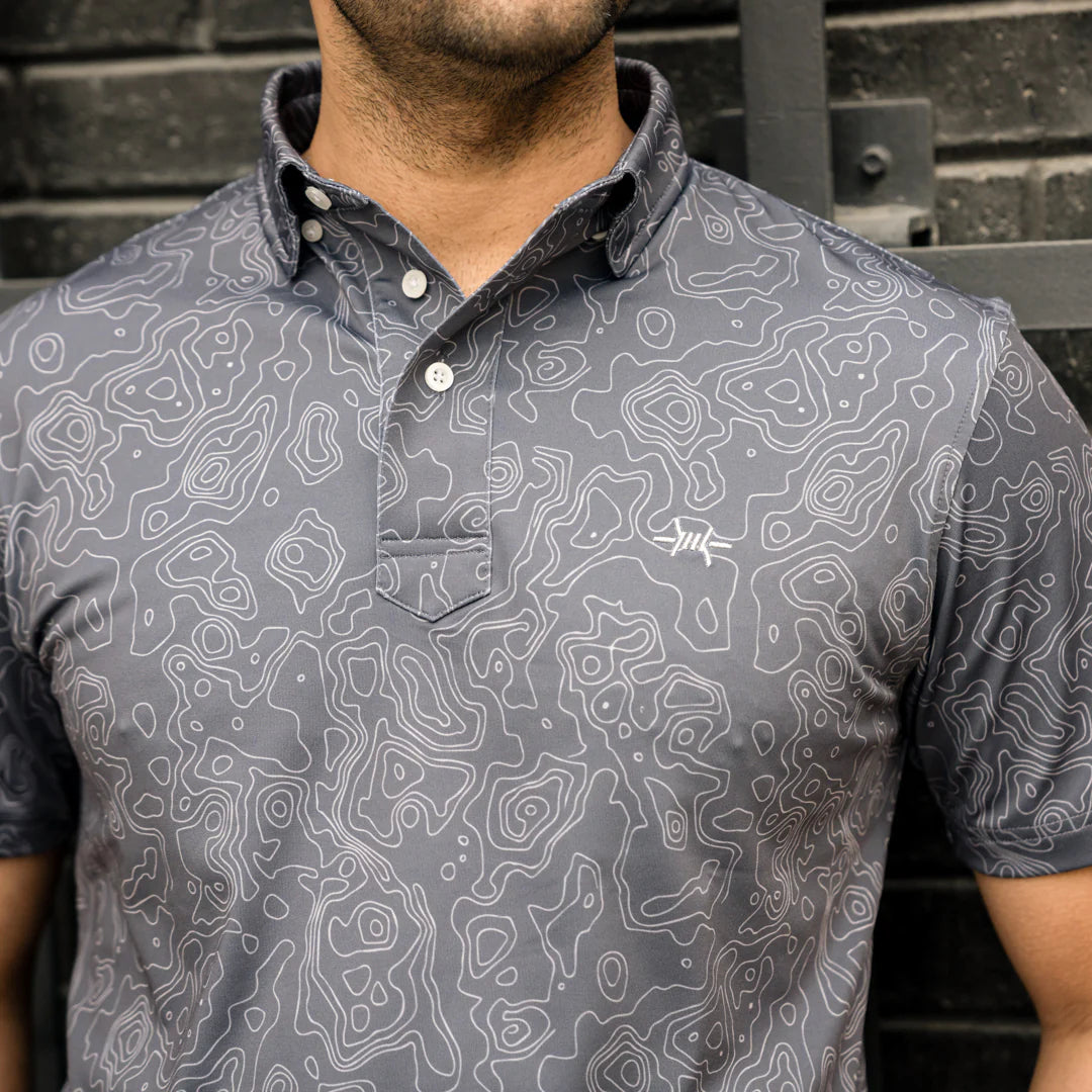 Big Bend Topo Polo- Gunpowder Grey