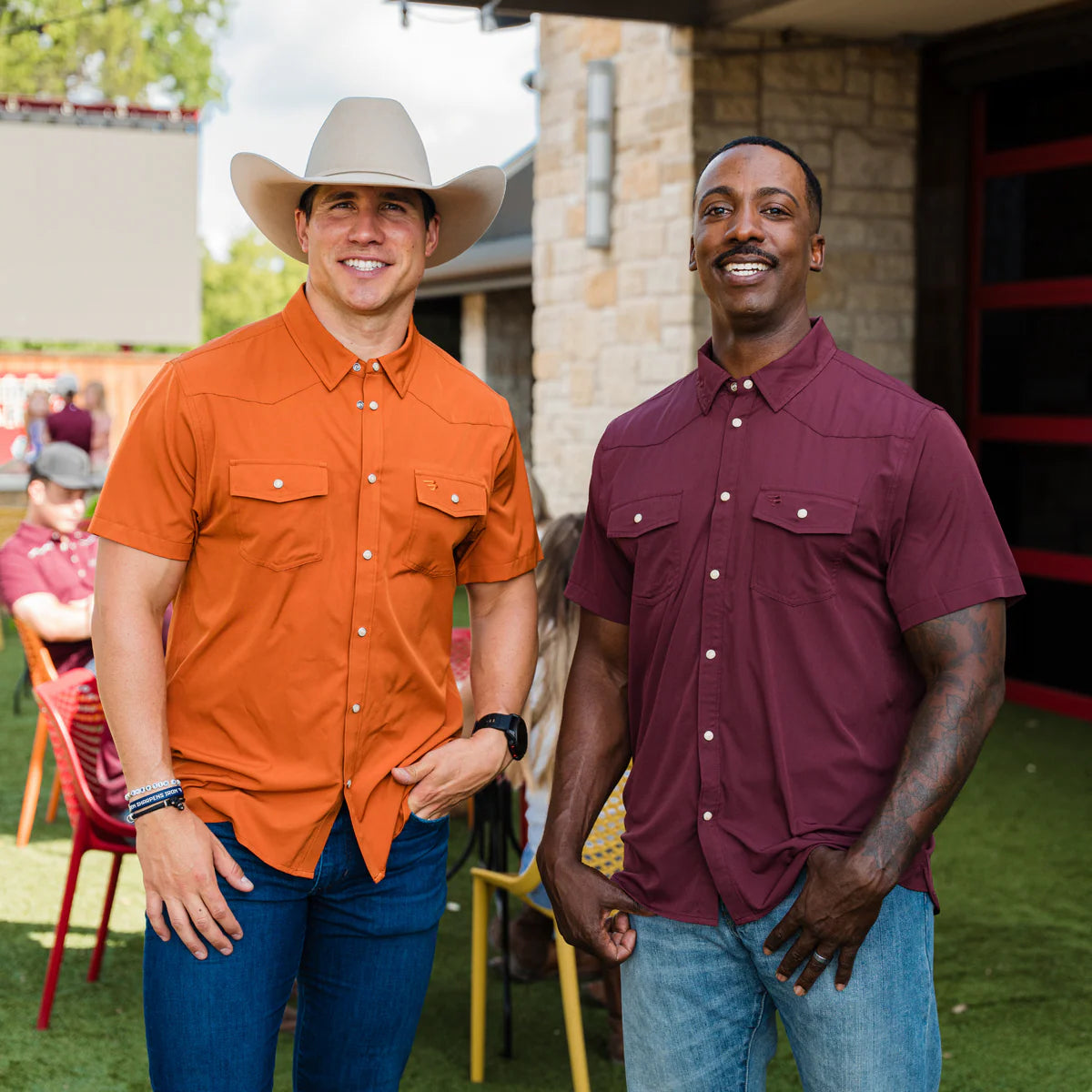 Performance Western Shirt By Burlebo- Orange