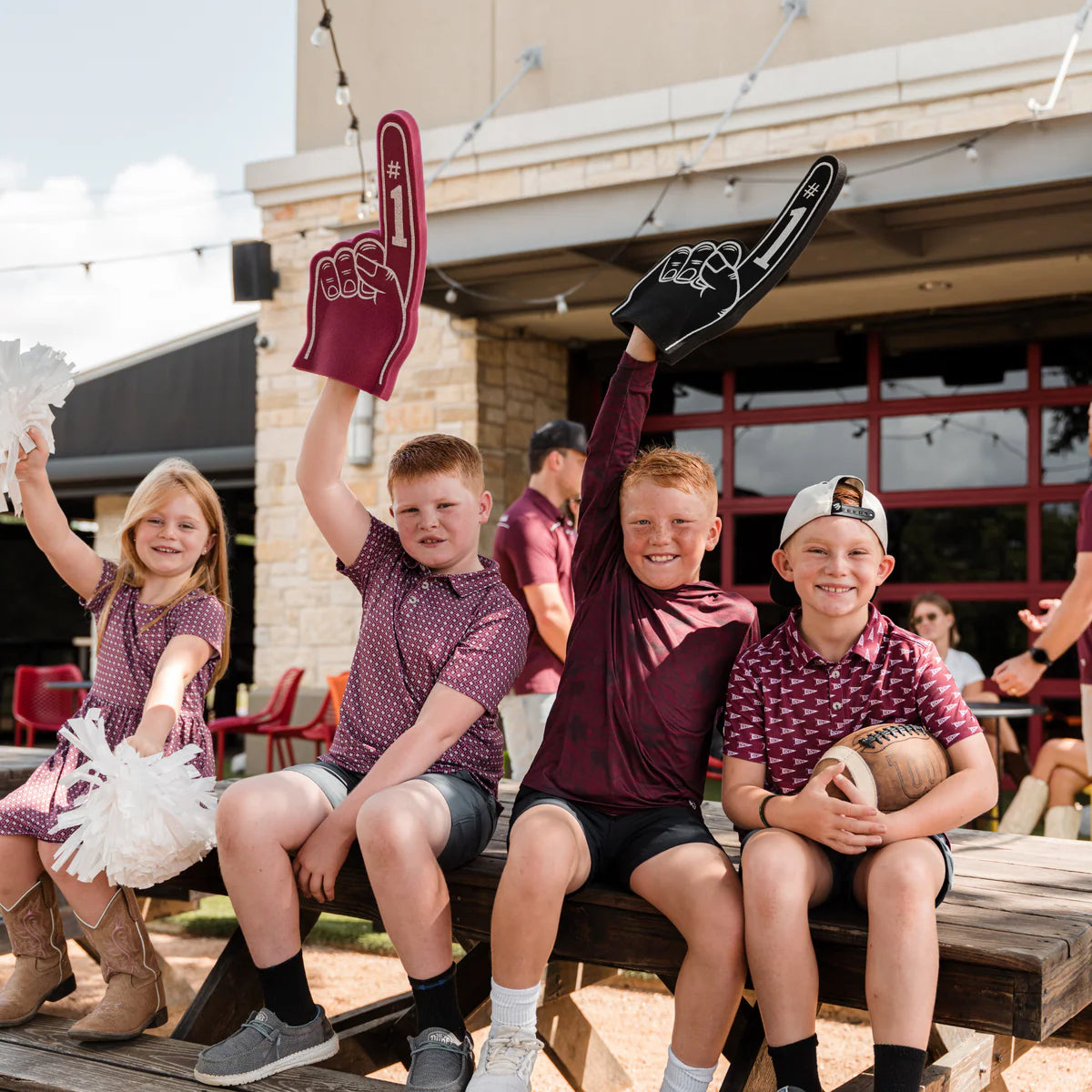 Youth Polo By Burlebo- Howdy Pennants