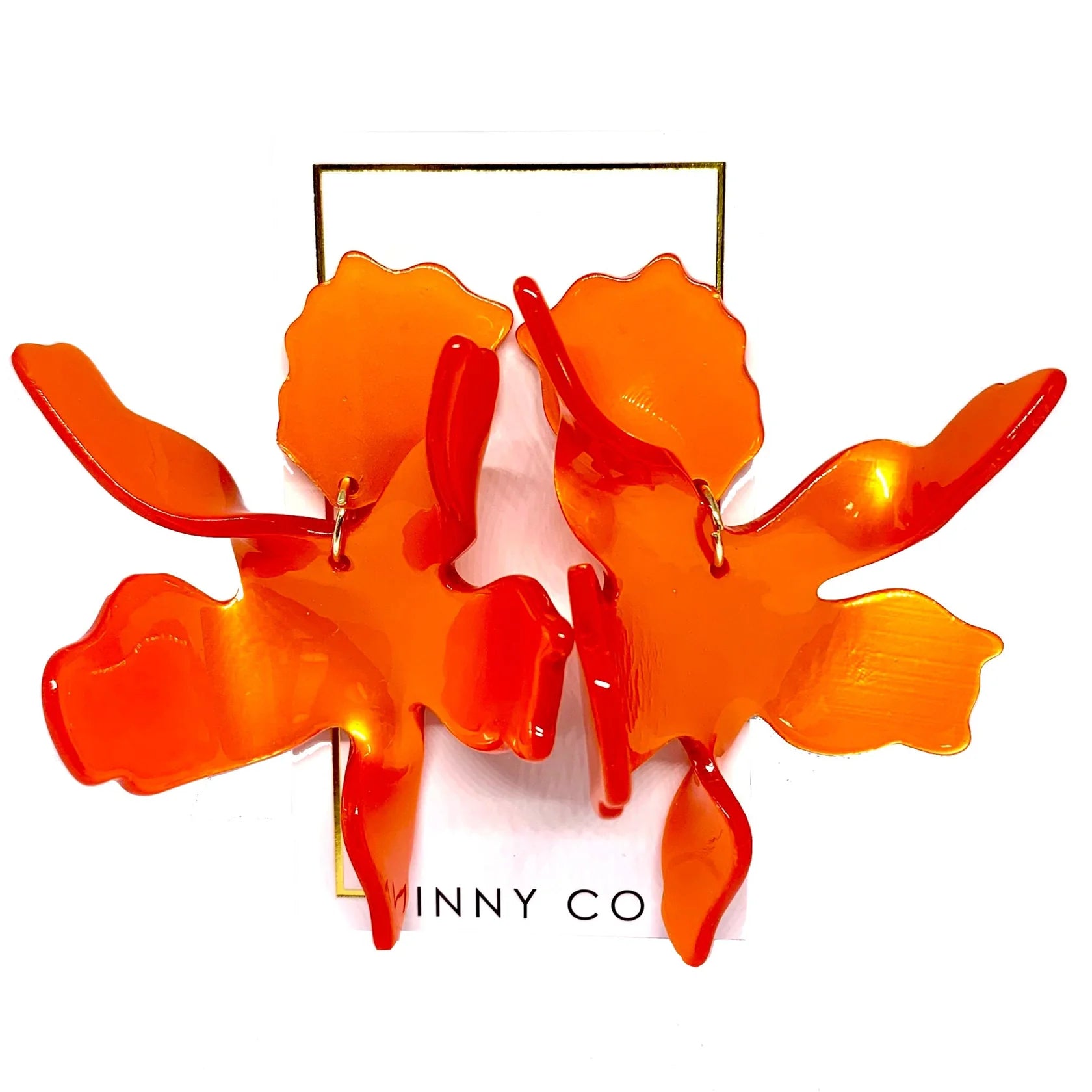 Flora- Metallic Orange Earrings