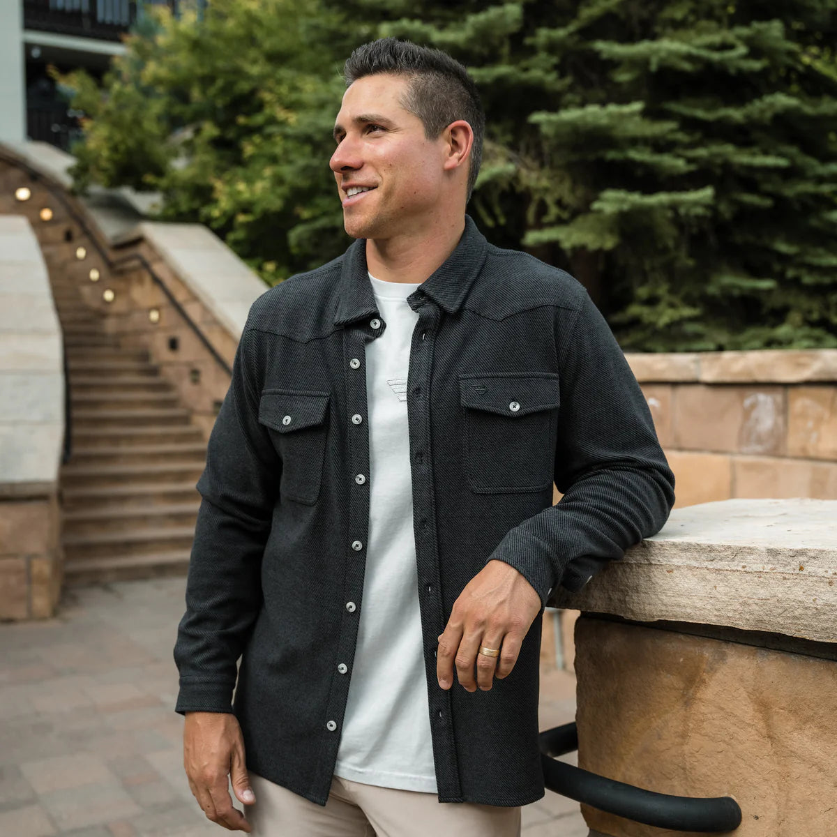 Long Sleeve - Austin Shirt - Heather Black