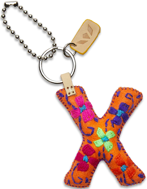 ORANGE FELT ALPHABET CHARMS