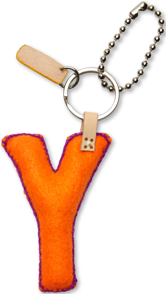 ORANGE FELT ALPHABET CHARMS
