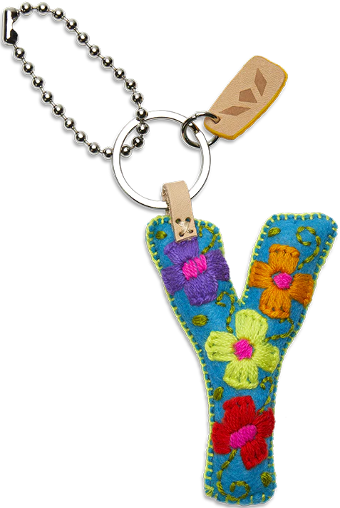 TURQUOISE FELT ALPHABET CHARMS