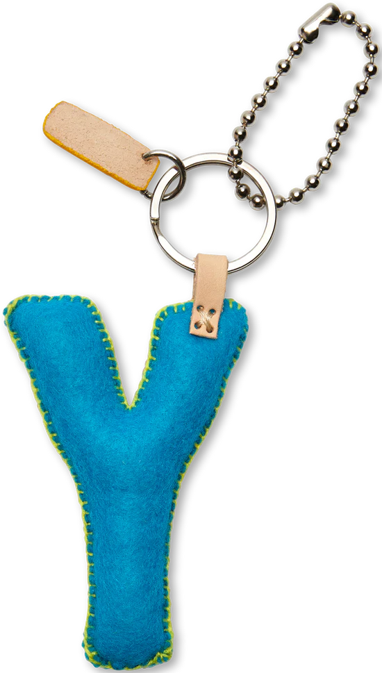 TURQUOISE FELT ALPHABET CHARMS